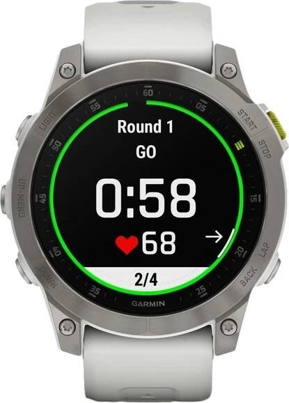 Garmin epix Gen 2 Sapphire - White titanium - Sportuhr mit Band