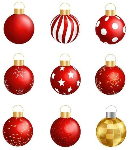 Christmas Tree Ornaments Vector Art, Icons, and Graphics for Free Download