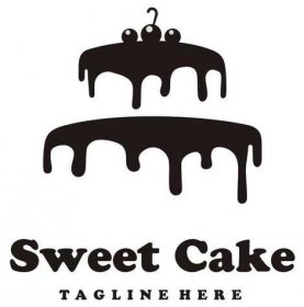 Sweet Shop template logo design vector. Illustration of silhouette cake ...