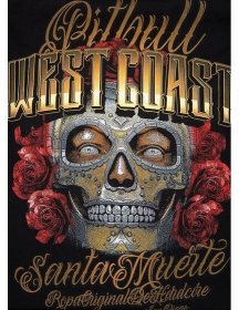 Pitbull West Coast tričko Saint Death černé