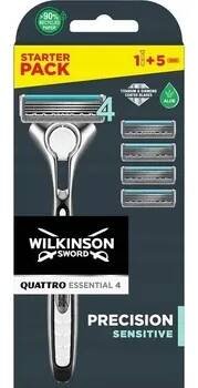 Holicí strojek Wilkinson Quattro Titanium Sensitive + 5 náplní