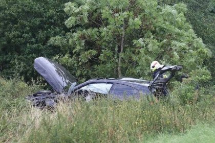 Dopravní nehoda na výjezdu z Kolína na silnici 1/12 v sobotu 23. července 2022.