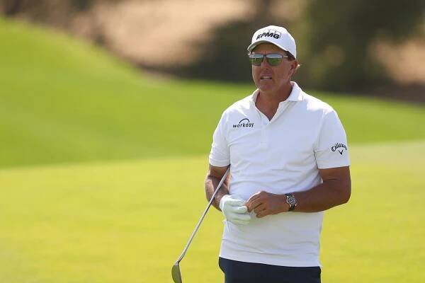 Phil Mickelson of The USA during a practice round