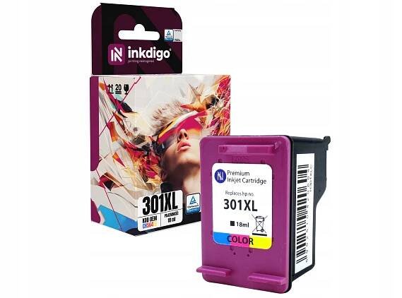 Inkoust Inkdigo 301XL / CH564EE / OfficeJet 2620 - 4639 pro HP tříbarevný