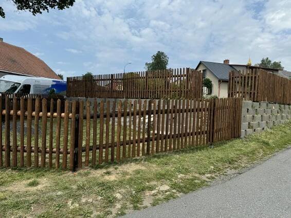 Dřevěný plot  - realizace S 75-2024