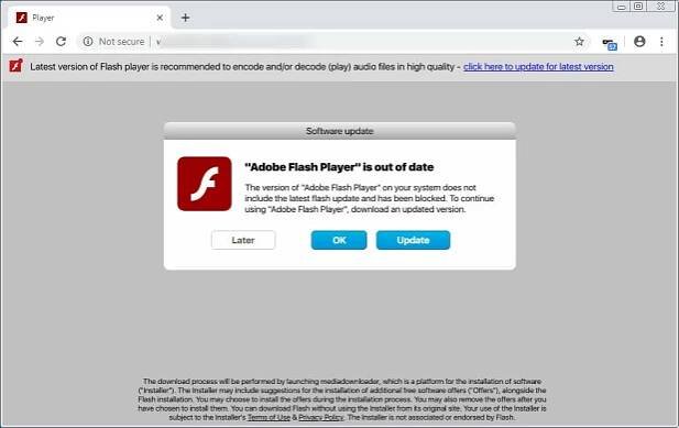 Remove The Adobe Flash Player Is Out Of Date Scam