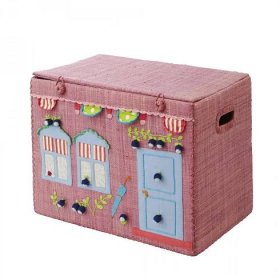 Růžový skládací box na hračky Lavender House