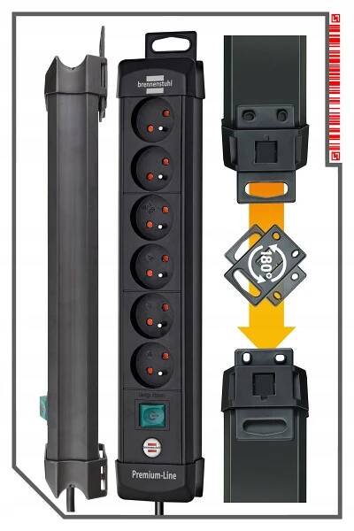 Zásuvková lišta Premium-Line 6 zásuvek 2x USB, 1,8 m Kód výrobce 1951144602