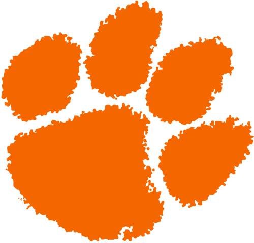 Orange Clemson Paw
