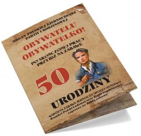 Zaproszenia na 50 Urodziny PRL A6wz50 - ERLI.pl