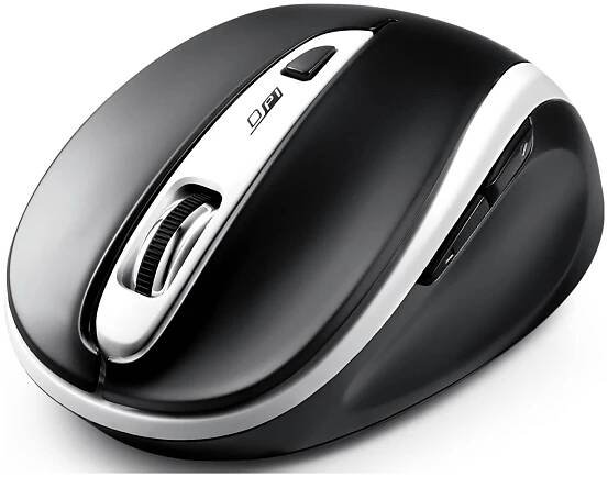 Perixx PERIMICE-721 WB ergonomická myš, přenos bezdrátový, 5 tlačítko, bíločerná