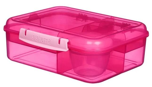 Sistema Lunch 3 komorová krabička s 2 tácky a kelímkem 1,65 l mix