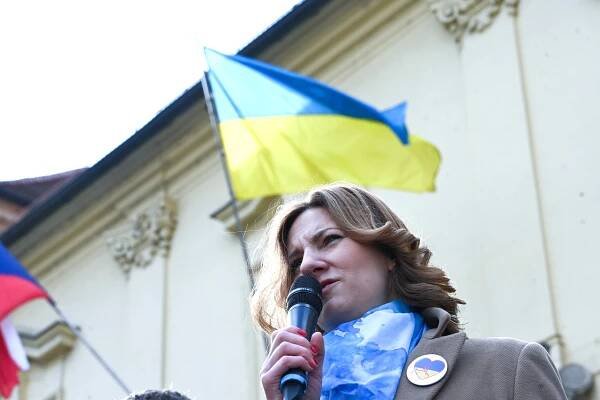 Demonstrace na podporu Ukrajiny – Primátorka města Brna