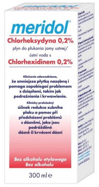 Meridol Ústní voda s chlorhexidinem 0,2% 300 ml
