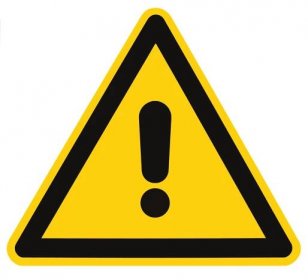 Prázdné nebezpečí a trojúhelník varovná znamení izolované makro — Stock obrázek