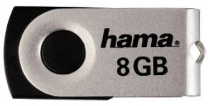 Hama Rotate USB flash disk 8 GB černá 90891 USB 2.0