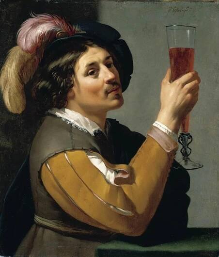 Soubor:Jan van Bijlert - Young Man Drinking a Glass of Wine - WGA02184.jpg