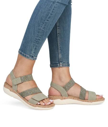 Dámské sandály REMONTE R6861-52 zelená S5 | Rieker-eshop.cz