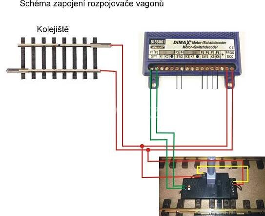 Schéma zapojení světelného návěstidla a rozparovače vagónů | Vlaky Zezulka