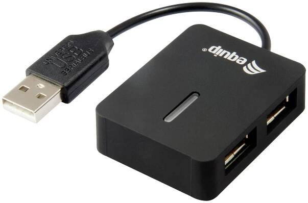Equip USB-Hub 2 porty USB 2.0 hub černá : Půhy.cz