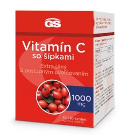 GS Vitamín C 1000 so šípkami, 50 + 10 tabliet
