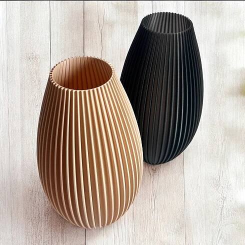 Nerozbitná váza 20 cm skandinávská Moderní 3D váza umělé květy Kód výrobce Wazon_1_big_beż