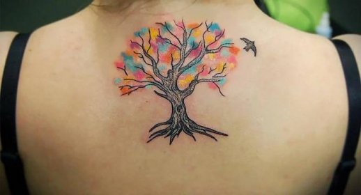 Tetování "Strom života": význam stromu Yggdrasil, příklady tetovacích náčrtů, tetování stromu v kruhu na paži a na zádech u mužů a žen