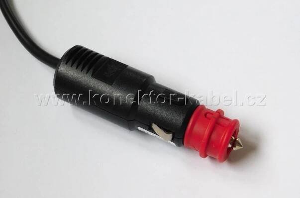 Autozástrčka 12 V, pojistka 1A, kabel 0,2 m