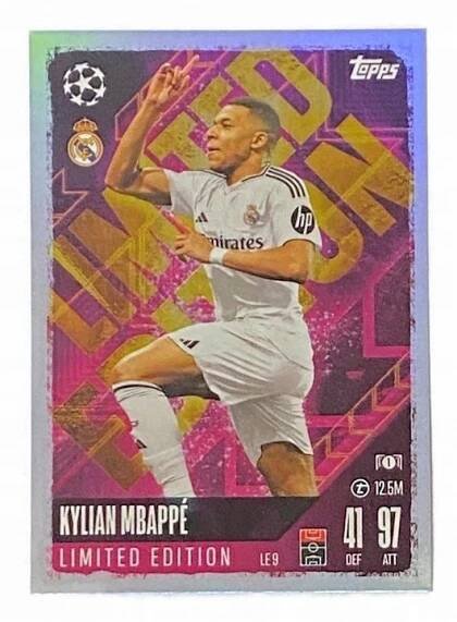 TOPPS MATCH ATTAX 2024 2025 LIMITED EDITION Kylian Mbappe REAL MADRID LE9