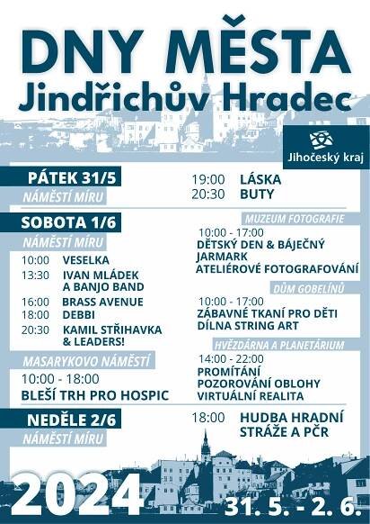 Dny města Jindřichův Hradec se budou konat první červnový víkend - Město Jindřichův Hradec