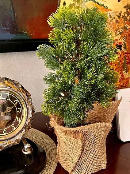 Umělý vánoční stromeček borovice PINIA malá 33 cm na psací stůl PE 100% bonsajová jedle Druh vánočního stromku umělý