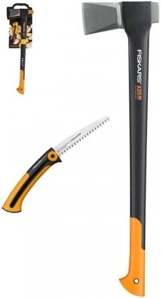 Fiskars Sekera štípací X25 + Pilka Xsharp SW73 1025437
