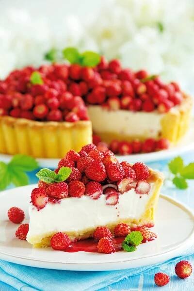 Jahodový koláč s mascarpone