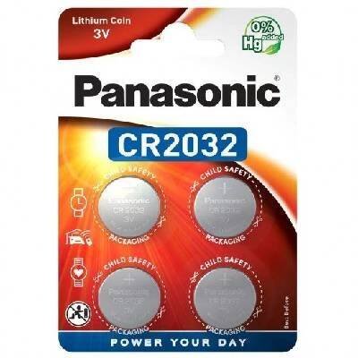 Baterie PANASONIC CR2032, 3V Lithium , balení 4ks 27ACR2032PB4