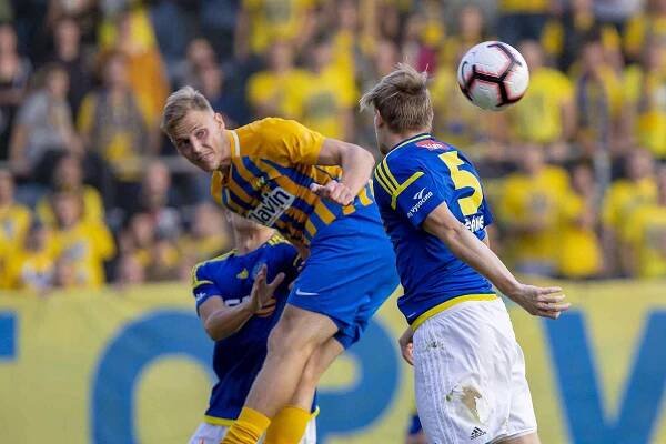 Útočník Slezského FC Opava David Puškáč - Ilustrační foto.