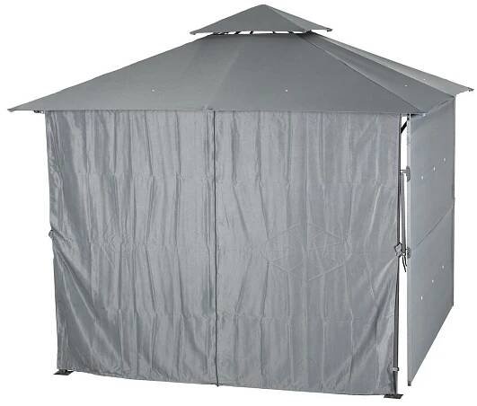 Gazebo curtains AMALYA, slate grey For Amalya 3 x 3 m - Polyester