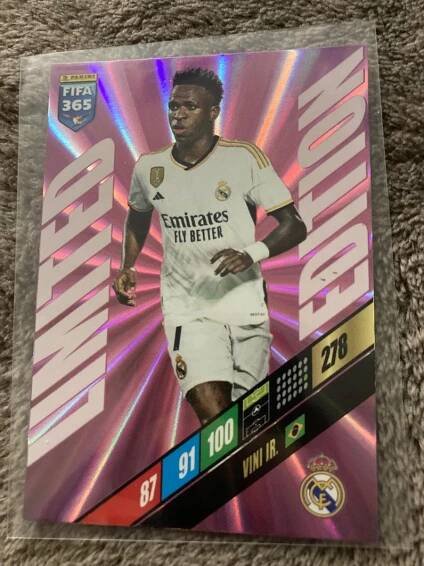 Fotbalové karty Vini JR. Limited edition Real Madrid