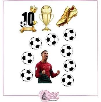 Ronaldo č.12 - jedlý papír nebo fondánový list - Úprava na přání +20 Kč / Jedlý papír / Decor gel 50 g +39 Kč