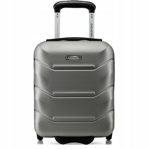 Malý kabinový kufr na kolečkách 40x30x20 cm, příruční zavazadlo WIZZAIR ZAGATTO Model ZG507 ABS MINI GRAY