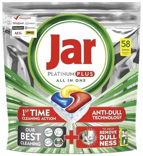 Jar Platinum Plus All in One Lemon kapsle do myčky nádobí 58 ks | eberry.cz