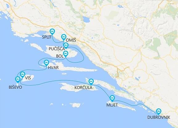 Croatia Small Ship Cruise from Dubrovnik to Split with M/S Splendid