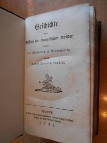 Loskiel G.H. - Vyprávění misionáře mezi indiány - 1789 - německy