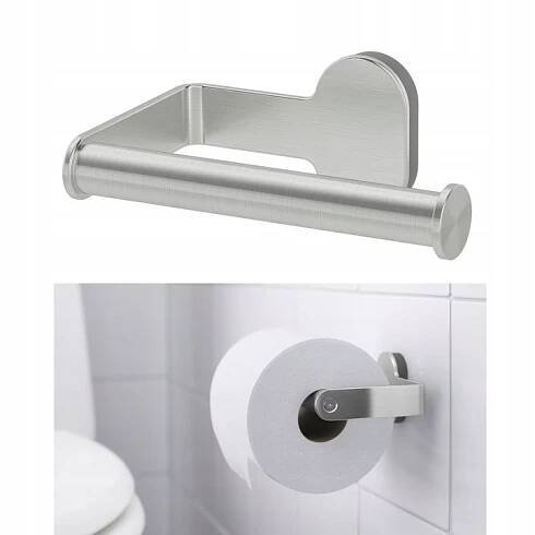 Držák na papír 13 cm ocel do koupelny, moderní, bez viditelných šroubů