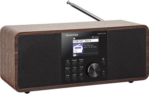 Telestar DIRA S 24i internetové stolní rádio internetové, DAB+, FM AUX, Bluetooth, DLNA, USB, Wi-Fi, internetové rádio funkce