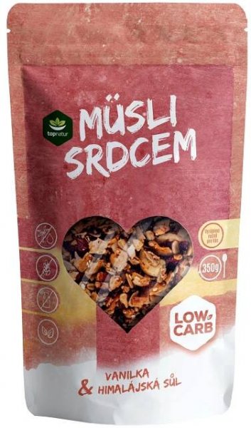 Topnatur Müsli srdcem Low Carb Vanilka & himalájská sůl 350 g