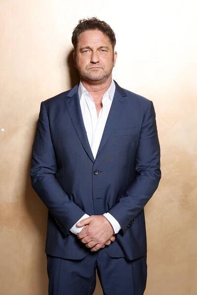 Gerard Butler in a suit.