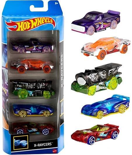 Hot Wheels X-Raycers Mattel HTV41 Sada 5 autíček