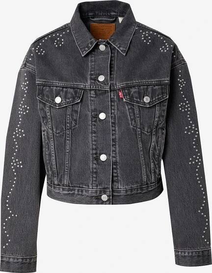 LEVI'S ® Přechodná bunda 'Shrunken '90s Trucker Jacket' – černá: přední strana