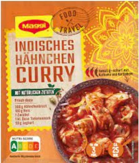 koření indické kari na kuře Maggi 36 gz Německa