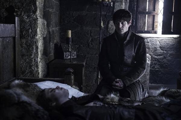 Hra o trůny - Rudá žena - Z filmu - Charlotte Hope, Iwan Rheon